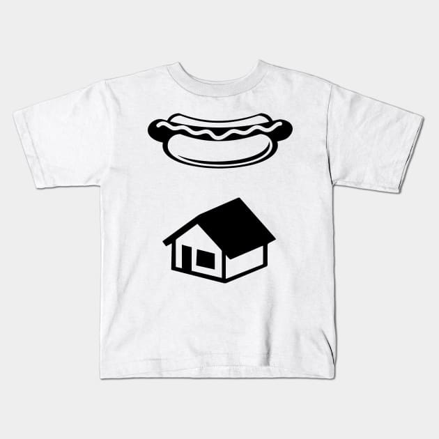 Kevins Hot Dog House Kids T-Shirt by Meta Cortex